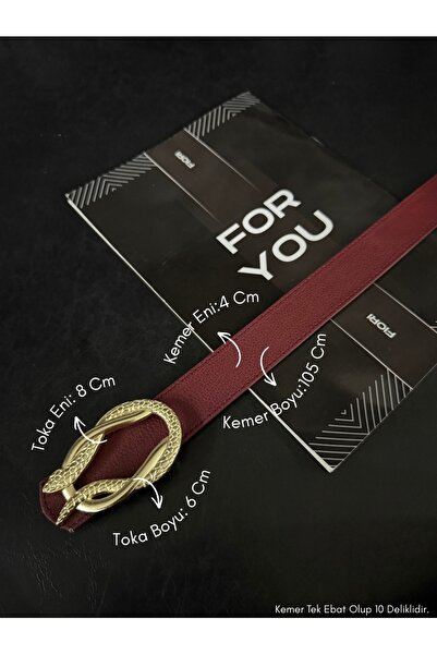 Fiori Women's Trouser Belt, Jacket Belt, Dress Belt, Shirt Belt with Snake Bu...