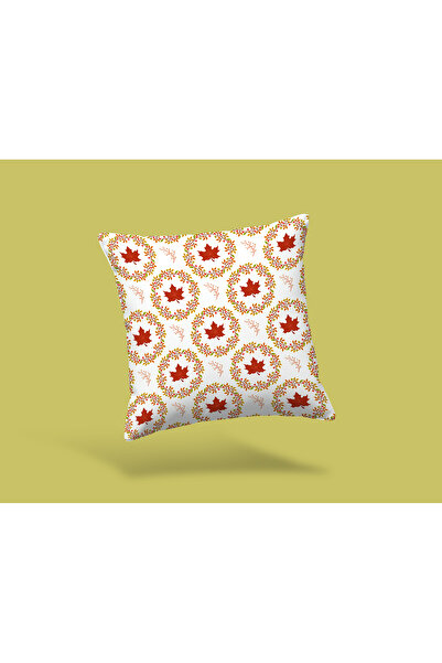 Karkan Tekstil Husă decorativă pentru pernă cu model de frunze de toamnă