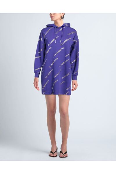 Class Cavalli Cavalli Class Women Allover Print Long Sleeve Sweater Dress