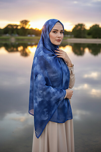 Onur Şal - Yeni Bulut Desen Müslin Şal Organik Mevsimlik Kumaş Moda Trend Mağ...