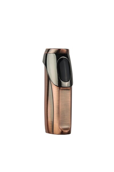 Quantoro 05-51 Elektronik Şarjlı Üçlü Jet Alev Puro Çakmağı/Copper