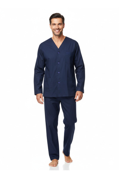 Oppland Men's Pajama Set 100% Cotton Fabric Plaid Pattern with Pockets Comfor...