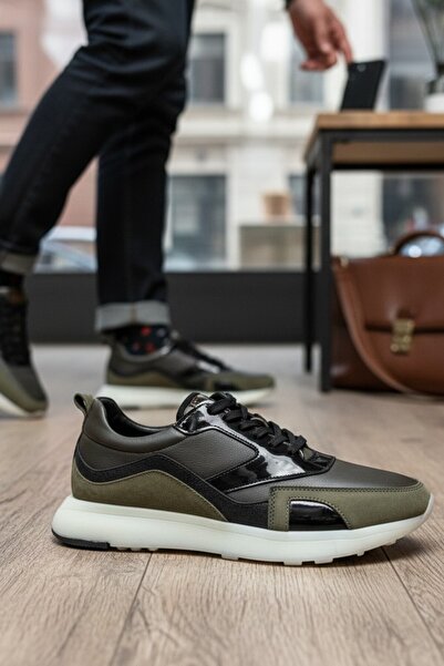 enoch حذاء إينوخ الرياضي الكاجوال للرجال - حذاء للمشي اليومي مصنوع من الجلد ا...