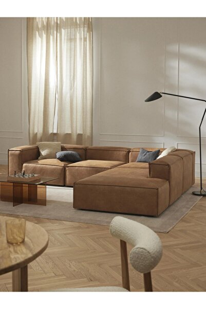 S Home Design Concept Frida 4 Modül Dinlenme Puflu 290x240 cm, Sağ Köşe, Nubu...