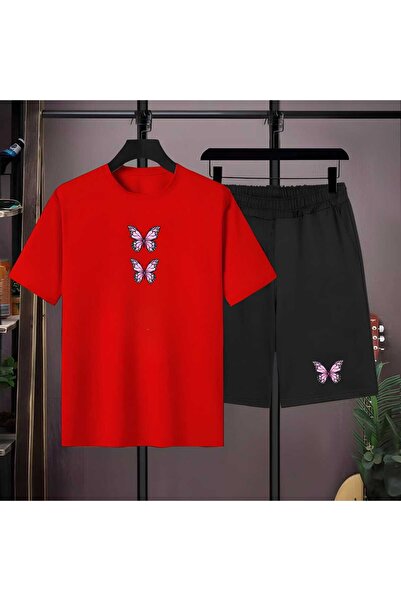 Zohar تي شيرت مطبوع من الأعلى والأسفل - مجموعة شورتات