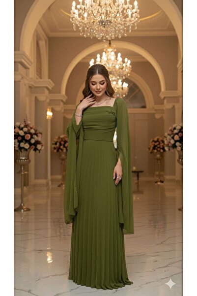 Genenic Elegant olive green dress
