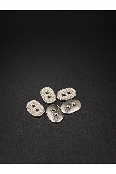 NESGO MODA 18 mm Ellipse Formed Square Hole Button - 10 Pieces