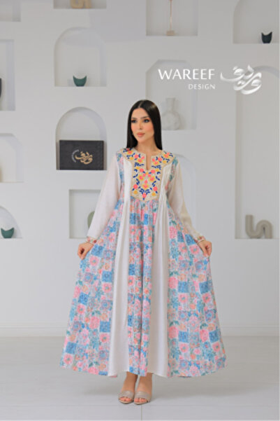 WAREEF FASHION Soft Jalabiya with Modern Heritage Style and Colorful Embroidery