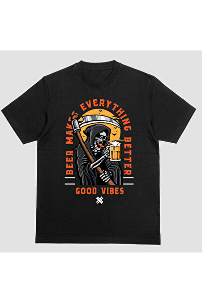 Kartier Unisex Black Beer Makes Everything Better T-Shirt