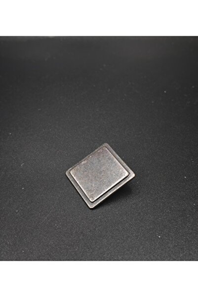 NESGO MODA Antique Silver Oxide Color Extra Large Square Metal Button 4 Piece...