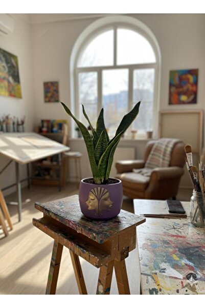 Yades Sanatsal ve Şık: Janus Serisi - Çift Yüz figürlü dekoratif beton saksı