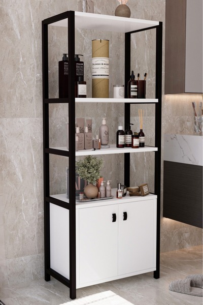 mormanya Elis 2 Kapak Banyo Düzenleyici Raf Deterjan Rafı Çok Amaçlı Dolap Or...