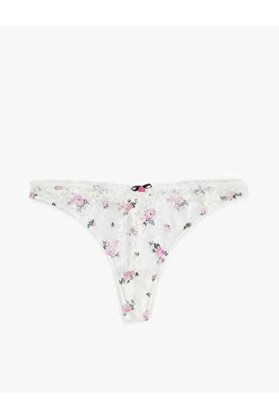 Koton Λουλουδάτο δαντελένιο στρινγκ εσώρουχο