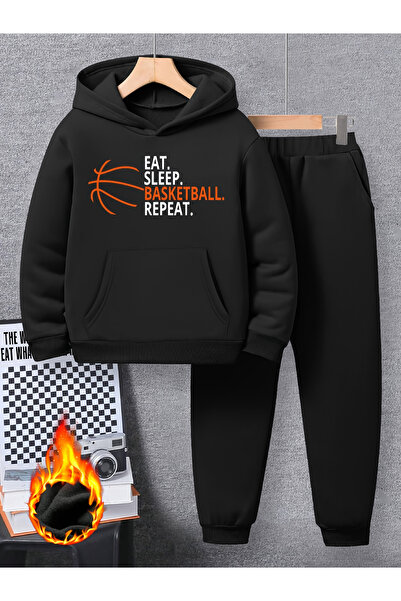 MYADA Premium 3-thread basketball print top and bottom set 24656