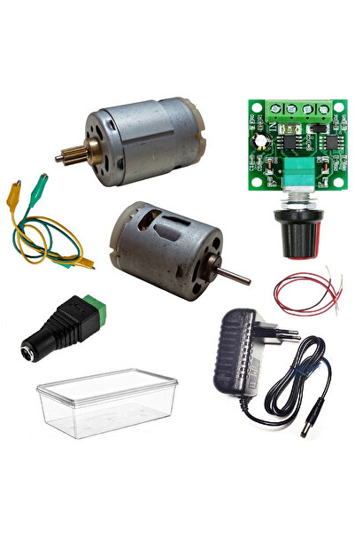 Devre Dünyası DC 12V Adaptörlü Motor Hız Devri Kontrol Kartı ile 2 Tip Güçlü ...