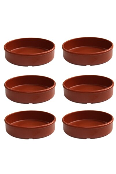 Raki Set 6 boluri servire aperitive,unt 13cm melamina maro