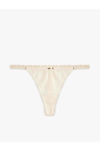 Koton Lace Detailed Comfortable Fit Cotton String Panties