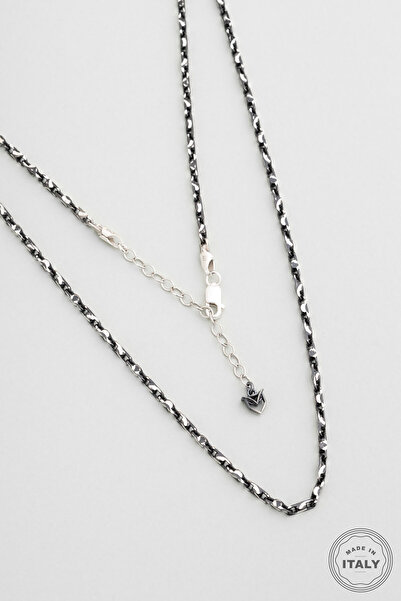 So CHIC... Nero Italian 55 cm Silver Men's Chain Necklace