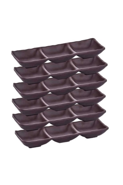 Raki Set 6 boluri melamina Dark Brown 8,8x26,5x3,7cm