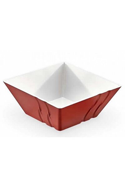 Raki Square bowl LUXOR BICOLOR RED melamine 24x24x10cm 3lt