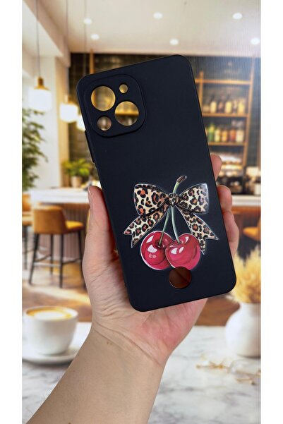 Vip Case Reeder S23 Pro Max Compatible Cherry Bow Leopard Pattern Silicone Sh...