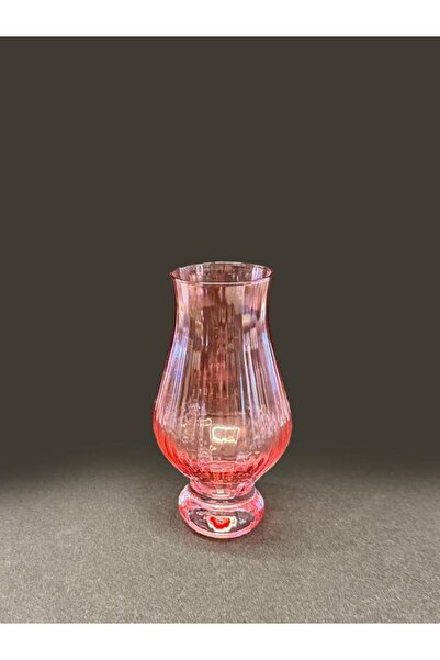 ROY KING PEMBE AYAKLI KRİSTAL CAM TEKLİ KAHVE YANI BARDAK