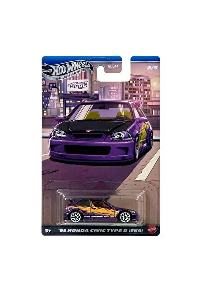 HOT WHEELS Silver Series Compact Kings ’99 Honda Civic Type R EK9 Diecast Mod...