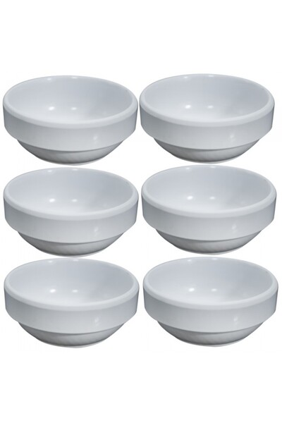 Culinaro Set 6 boluri suprapozabile 5,5x5,5cm culoare alba