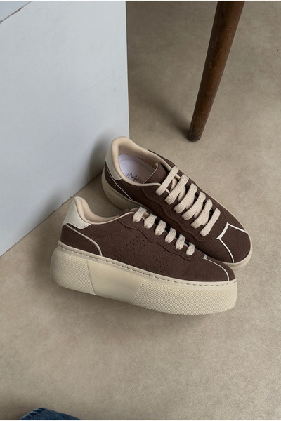 Mupa Shoes Women's Sneakers Brown Suede