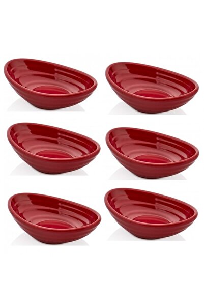 Raki Set of 6 red gondola ramekin bowls 6.3x10.5x3.3cm