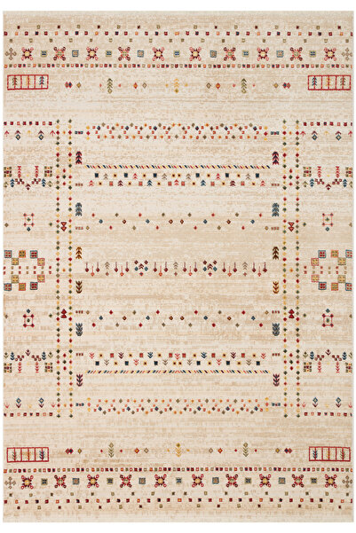 Cool Halı Anka Krem Rengi Bohem Rustik Klasik 4 Mevsim Yumuşak Makine Dokuma ...