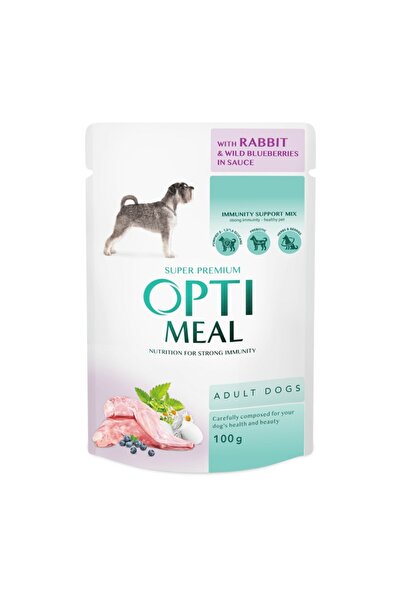 Kormotech Optimeal Adult - Hrana umeda super-premium - Iepure si Afine - 100g
