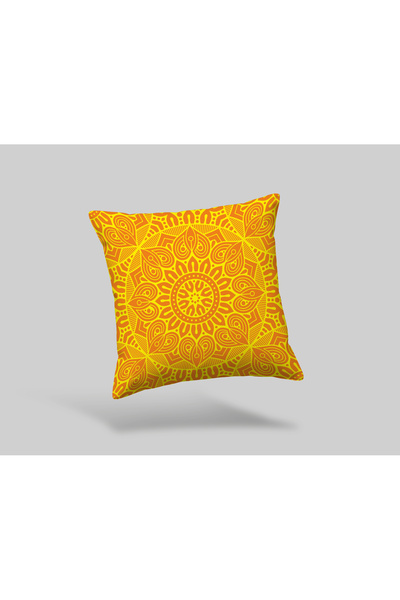 Karkan Tekstil Mandala Patterned Decorative Throw Pillow Cover