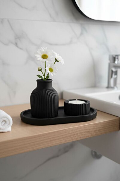 Store Dekoratif Vazo ve Mumluk Seti