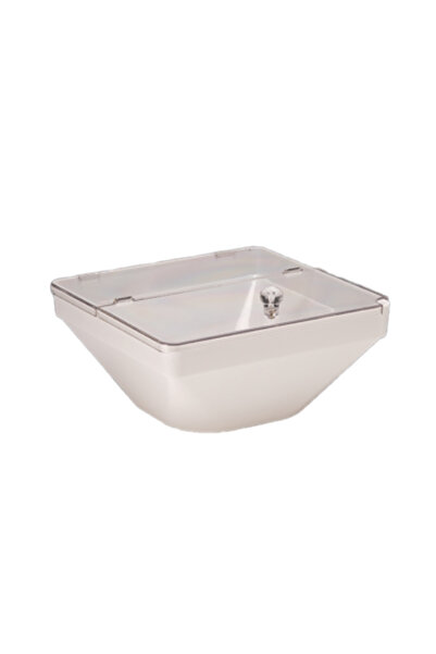 Culinaro Square polycarbonate bowl with lid 22x22x11cm white