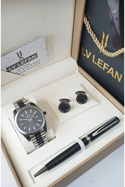 GLAMORA Men's waterproof set with cufflinks, pen, and luxury box