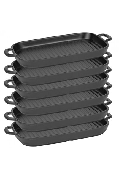 Raki Set 6 platouri ovale melamina SHIBUI 25x15xh2,5cm