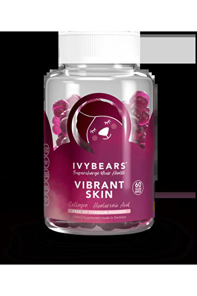 IvyBears Vibrant Skin Gummy Supplements with Collagen & Hyaluronic Acid - cru...