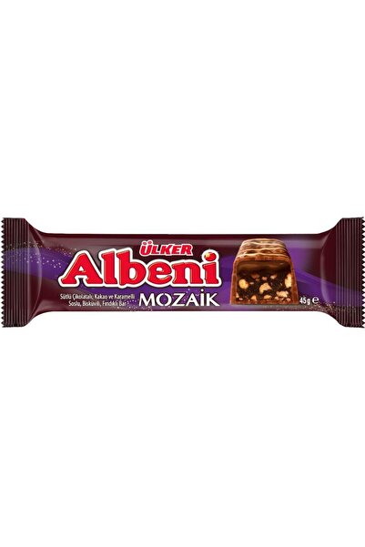 Ülker ALBENİ Mozaik - Sütlü Çikolatalı,Kakao ve Karamel Soslu,Bisküvili Fındı...