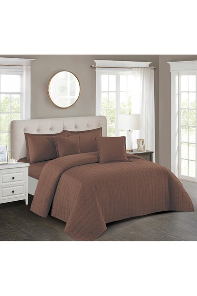 mingle Single and a half bed comforter set, plain, hotel-style design, 4 piec...