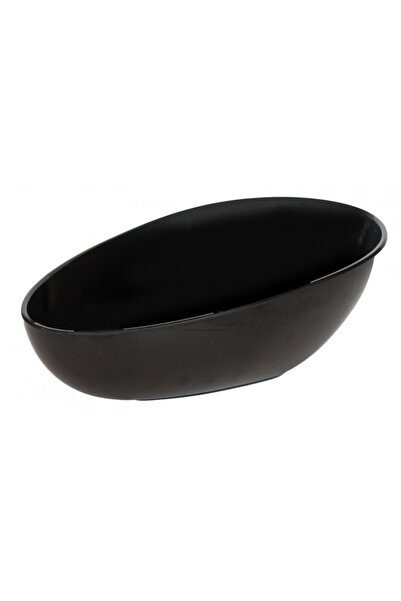 Culinaro Black melamine oblique egg-shaped bowl 36x24xh8-14cm