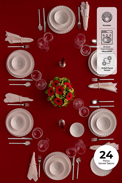 Emsan Arina 24 Parça 6 Kişilik Yemek Takımı