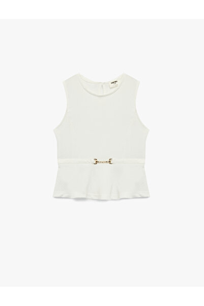 Koton Αμάνικη μπλούζα με λεπτομέρεια αγκράφας στο λαιμό