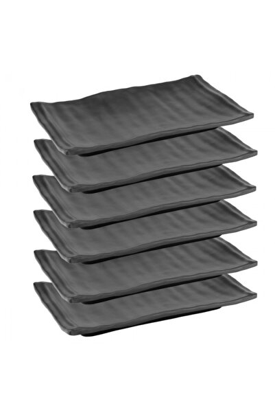 Raki Set 6 platouri dreptunghiulare melamina SHIBUI 24,5x15xh3cm