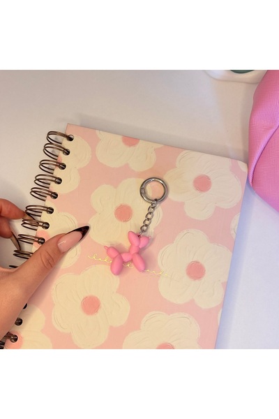 PİNKUE Breloc roz cu balon și cățeluș – Farmec adorabil cu imprimare 3D |   S...