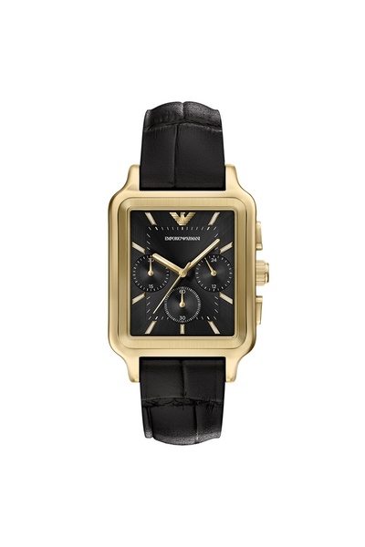 Emporio Armani Rectangular Black Dial Watch AR11753