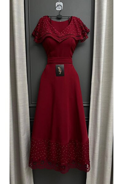 To Be Burgundy Eid dress