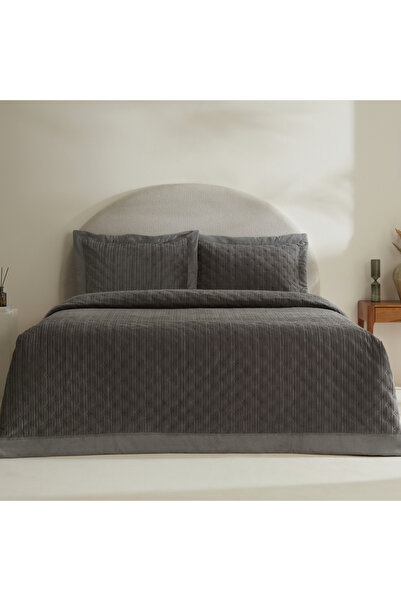 Karaca Home Taylor Çift Kişilik Yatak Örtüsü Seti Antrasit