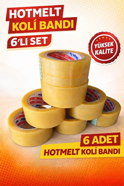 Nuga Bant 45x100mt Hotmelt Red Koli Bandı 6 Adet
