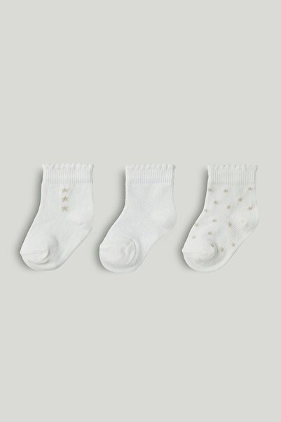 MOTHERCARE 3 Pack White Baby Socks